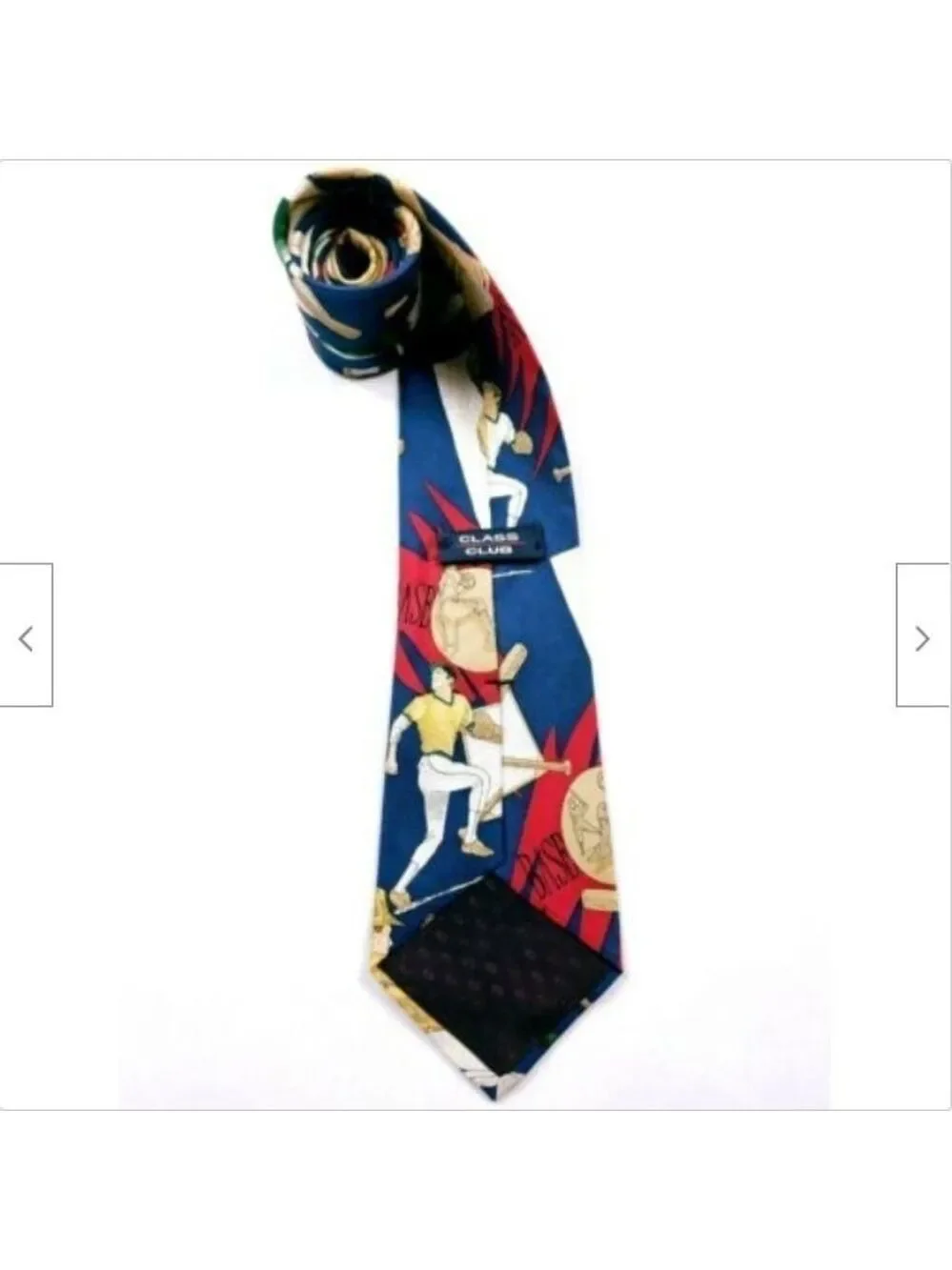 Men's Baseball Bat Helmet Glove Sports Silk Tie